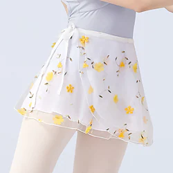 Ballet Activewear Skirts Printing Embroidery Ruching Women's Training Performance High Polyester Lightinthebox