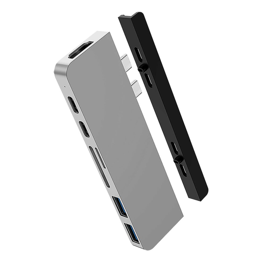 HYPER HyperDrive DUO 7-in-2 USB 3.2 Gen 1 (3.1 Gen 1) Type-C Silver