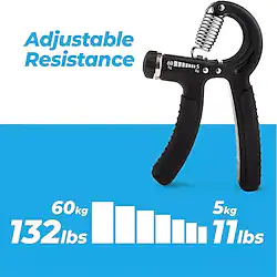 Grip Strength Trainer, Hand Grip Strengthener, Adjustable Resistance 11-132Lbs (5-60kg), Non-Slip Gripper, Perfect for Musicians Athletes and Hand Rehabilitation Exercising Lightinthebox