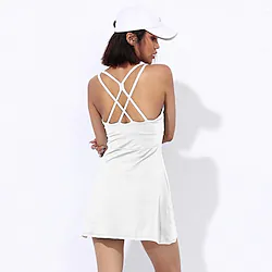 Women's Tennis Dress With Pockets Quick Dry Moisture Wicking Sleeveless Dress With Inner Shorts High Waisted Solid Color Summer Gym Workout Tennis Golf / Lightweight Lightinthebox