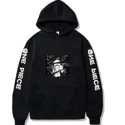 Inspired by One Piece Trafalgar Law Hoodie Cartoon Manga Anime Harajuku Graphic Kawaii Hoodie For Men's Women's Unisex Adults' Hot Stamping 100% Polyester Lightinthebox