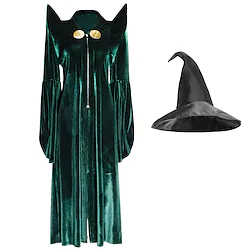 Magician Magic Harry Minerva McGonagall Dress Hat Masquerade Men's Women's Movie Cosplay Cosplay Green Dress Hat Carnival Masquerade Polyester Lightinthebox