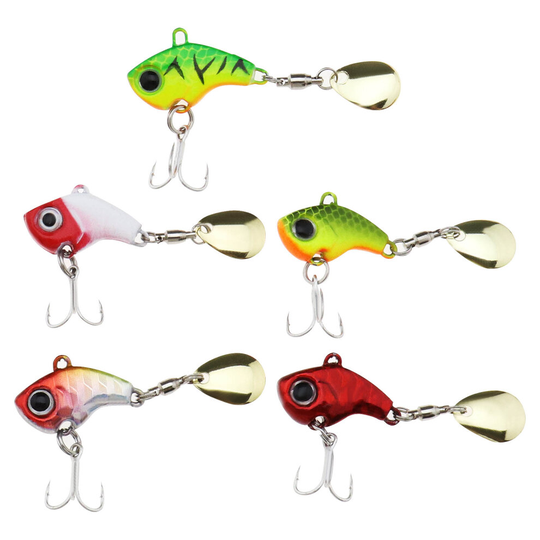 5Pcs Fishing Lures with Plastic Box Colourful Fishing Tackle Bait with Hook