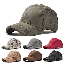 Men's UV Sun Protection UPF50 Quick Dry Breathable Camouflage Spring Summer Hunting Baseball Yellow Red Army Green Grey Khaki Lightinthebox