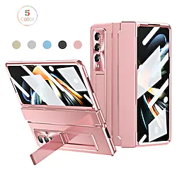 Phone Case For Samsung Galaxy Full Body Case Z Fold 4 Z Fold 3 with Stand Flip Full Body Protective Solid Colored PC Lightinthebox