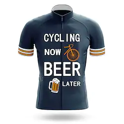 21Grams Men's Cycling Jersey Short Sleeve Bike Jersey Top with 3 Rear Pockets Mountain Bike MTB Road Bike Cycling Breathable Quick Dry Moisture Wicking Soft Green Yellow Dark Navy Oktoberfest Beer Lightinthebox
