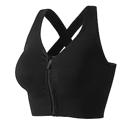 Women's Sports Bra Padded Bra High Support Zipper Criss Cross Solid Color Black White Spandex Yoga Fitness Running Bra Top Sport Activewear Breathable Moisture Wicking Stretchy Lightinthebox