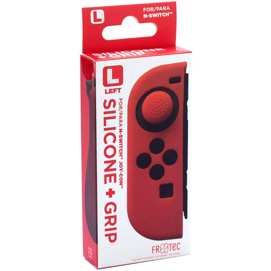 Switch Joy Con Silicone Skin + Grip - Left - Red