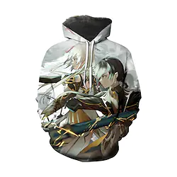Inspired by Genshin Impact Xiao Zhongli Hoodie Cartoon Manga Anime Harajuku Graphic Kawaii Hoodie For Men's Women's Unisex Adults' 3D Print 100% Polyester Lightinthebox