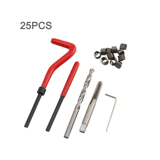25PCS M6 Compatible Helicoil Restoring Thread Repair Wire Insert Kit