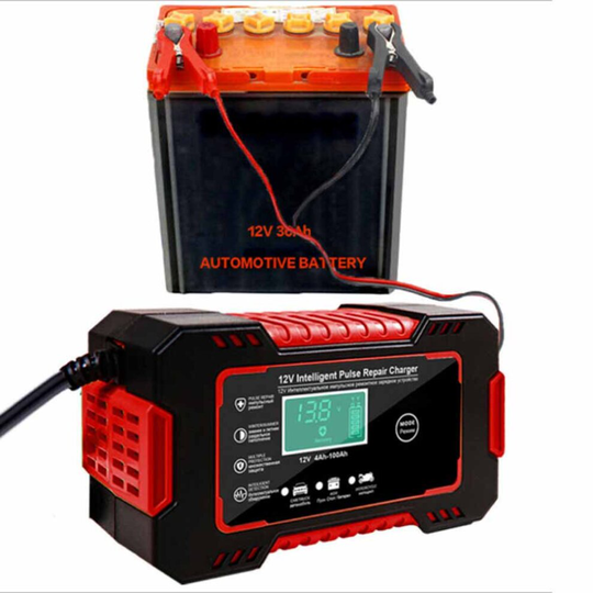 12V 24V Smart Automatic Car Battery Charger Jump Starter Pulse Repair 8A AGM/GEL