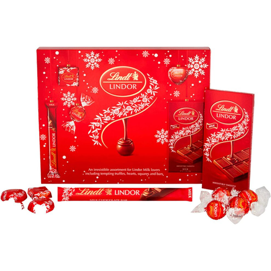Lindt Lindor Milk chocolate christmas selection gift box, 234g