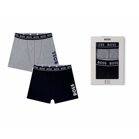 (12 Years) Hugo Boss Boy's J20328 849 Boxer Shorts Navy Grey