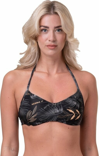 Nebbia Earth Powered Bikini Top Volcanic Black M