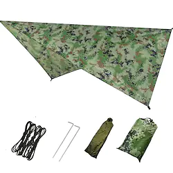 Hammock Rain Fly Outdoor Breathability Wearable Reusable Adjustable Flexible Folding Polyster for 2 - 3 person Hunting Beach Camping Blue Camouflage Green 230140 cm Lightinthebox