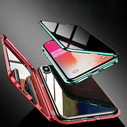 Phone Case For Apple Magnetic Adsorption iPhone 14 Pro Max 13 12 11 Pro Max Mini X XR XS 8 7 Plus Full Body Protective Anti peep with Front Screen Glass Film Transparent Privacy Tempered Glass Lightinthebox