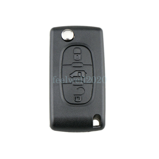 For Peugeot Expert Partner Van Centre 3 Button Remote Flip Key Fob Case Blade