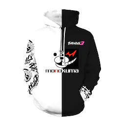 Inspired by Danganronpa Monokuma Cosplay Costume Hoodie Back To School Print Hoodie For Men's Women's Adults' Polyster Lightinthebox