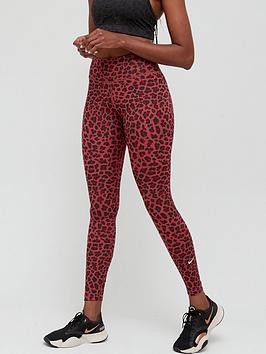 Nike The One Dri-Fit Leopard Print Leggings - Pink