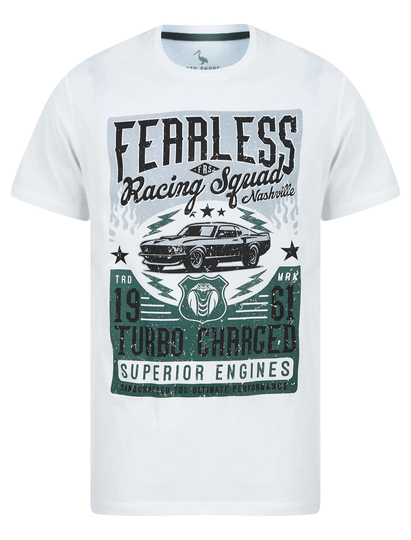 T-Shirts Fearless Motif Cotton Jersey T-Shirt in Optic White - South Shore / S - Tokyo Laundry