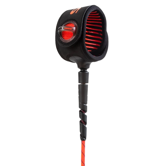 FCS 6Ft Freedom Helix All Round Surfboard Leash - Red/Black