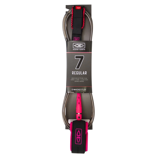 Ocean And Earth 7ft Regular Leash - Pink