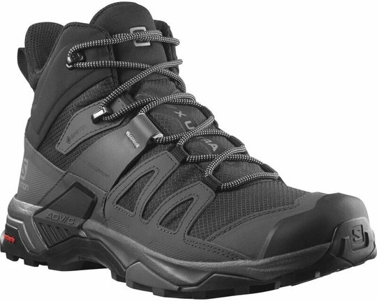Salomon Mens Outdoor Shoes X Ultra 4 Mid GTX Black/Magnet/Pearl Blue 44 2/3