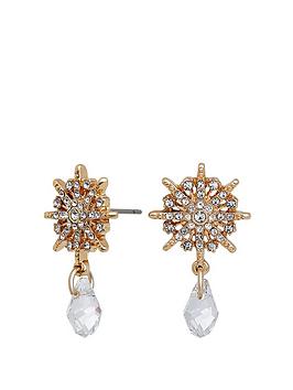 Jon Richard Gold Plate Crystal Cut Fine Celestial Drop Earring