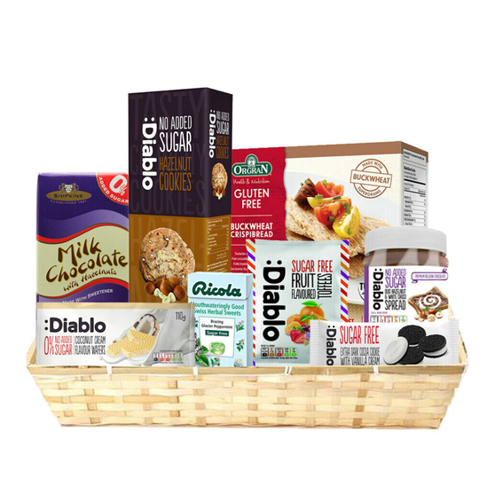 Diabetic Hamper Sugar Free Sweet Chocolate Cookie Spread Box Christmas