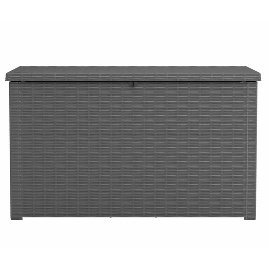 Keter Outdoor Storage Box Java 870L Anthracite Rattan Look Home Trunk Chest