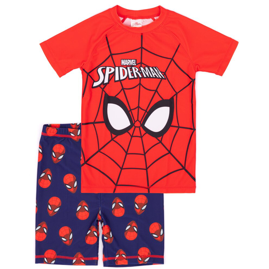 (5-6 Years) Marvel Spider-Man Swimsuit Boys Kids Two Piece Top Shorts Swim Set