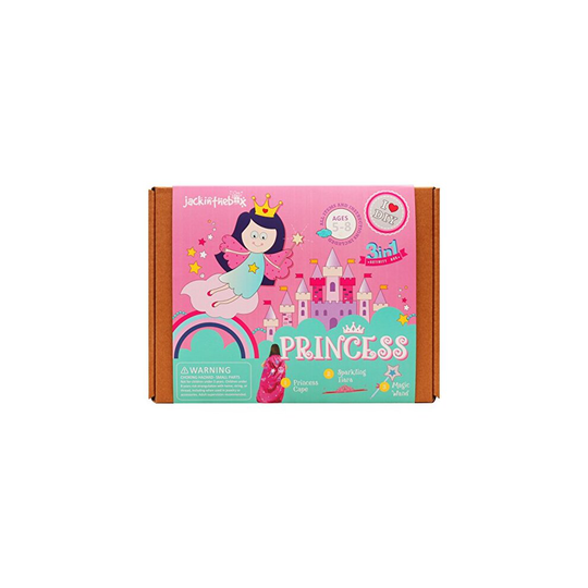 jackinthebox Art and craft costume Kit for Kids - Princess Themed 3 crafts-in-1 DIY Pretend Play gift for girls Ages 5-8 Years
