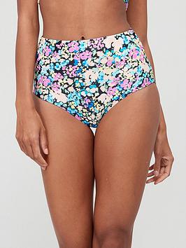 V By Very Mix &Amp; Match High Waist Bikini Brief - Multi