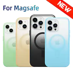 Phone Case Translucent Matte Gradient Magnet For Magsafe Magnetic Wireless Charger Case For iPhone 14 13 12 Pro Max Rainbow Bumper Cover Lightinthebox