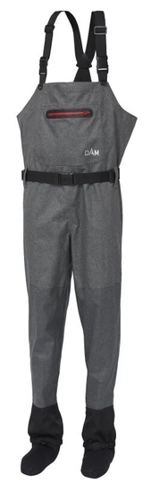 DAM Comfortzone Breathable Chest Wader Stockingfoot Grey/Black 44-45-XL