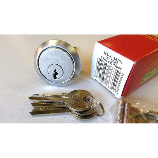 ERA 863-51 Satin Chrome Replacement Rim Cylinder (Boxed)