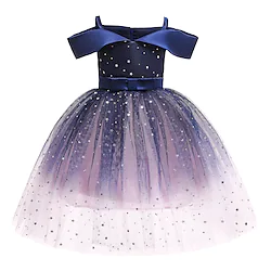 Frozen Fairytale Princess Elsa Flower Girl Dress Theme Party Costume Tulle Dresses Girls' Movie Cosplay Cosplay Halloween Rosy Pink Red Dark Blue Dress Halloween Carnival Masquerade Polyester Lightinthebox