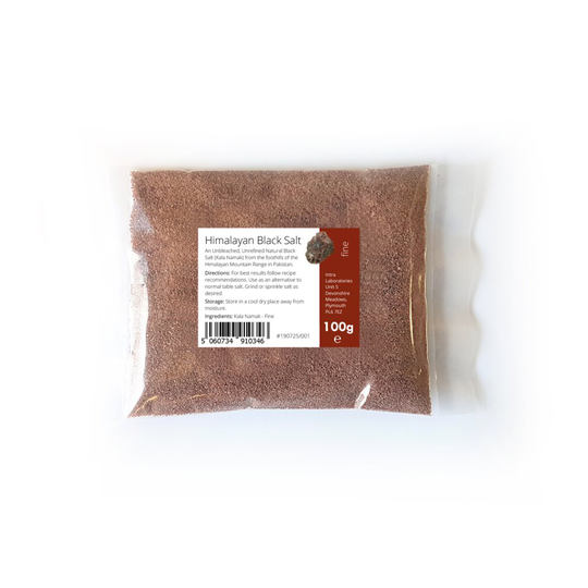 Black Himalayan Salt 100g - Pure, Organic Food Grade Kala Namak Fine