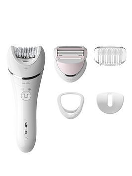 Philips Epilator Series 8000 Wet & Dry Cordless Epilator with 5 accessories BRE710/01, One Colour, Women