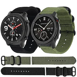 Nylon Canvas Watch Band Wrist Strap for Xiaomi Huami Amazfit GTR 47mm / Amazfit Stratos 2/2S / Amazfit Pace Smart Watch Bracelet Wristband Replaceable Accessories Lightinthebox