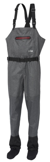 DAM Comfortzone Breathable Chest Wader Stockingfoot Grey/Black 46-47-2XL