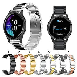 For Garmin Forerunner 255 / Vivoactive 4 / Venu 2 Metal Smart Watch Band Strap Stainless Steel Lightinthebox