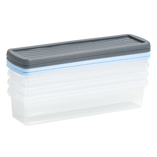 (1.9L) Wham Storage Box Clip Lid Nest Clear Space Save Container Assorted Colour Pack