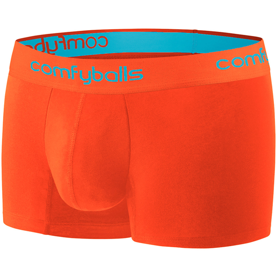 (L) Comfyballs Men's Performance Regular Boxer Shorts Fitness Underwear Sunset Blue