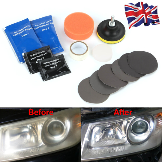 Headlight Restoration Kit and Lens Sealer Restore Headlamps Repair
