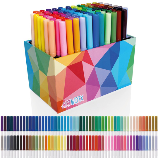 Artworx 100 Felt Tip Pens Box Set