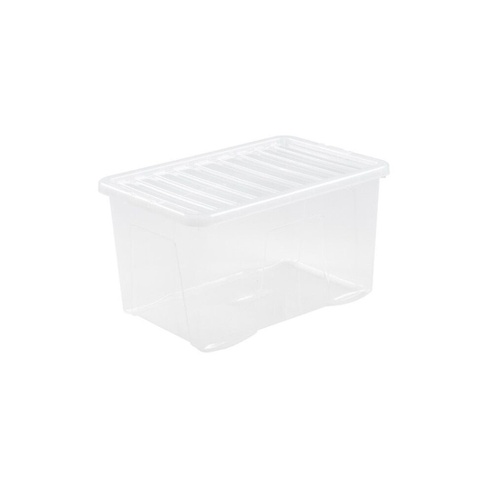 Wham Clip Lid Box 65L Clear [14025]