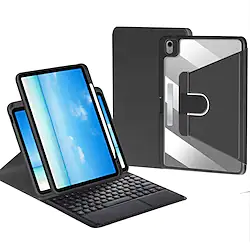 Keyboard Case for iPad Air 3rd Generation 2019 / iPad Pro 10.5 2017 360 Rotatable Clear Cover with Round Keys TouchPad Keyboard Adjustable Portrait/Landscape Stand with Pencil Holder Lightinthebox