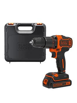 Black & Decker 18V Lithium-Ion 2 Gear Hammer Drill With Kit Box
