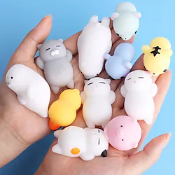 10 Pcs Squishies Mochi Squishy Toys Party Favors for Boy Girl Mini Squishy Kawaii Mochi Animal Squishies Cat Unicorn Squishy Mini Squeeze Stress Relief Toys Adults Treasure Box Toys Random Lightinthebox